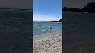 Man amp His Boat  Music Kokomo by Beach Boys  Big River Beach Mendocino California [upl. by Ahgem]