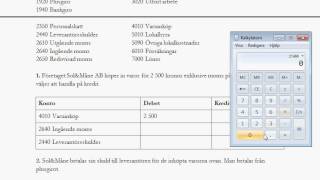 Företagsekonomi 1 Redovisning  Övningsuppgifter [upl. by Salakcin]