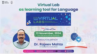 Virtual labs  Virtual Lab as learning tool for Language by Dr Rajeev Mahto [upl. by Jonina]