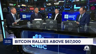 Bitcoin rallies above 67000 [upl. by Newberry]