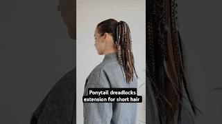 Short dreadlocks extension ponytail for viking hairstyle or festival dreadlockextensions dreads [upl. by Ycniuq]