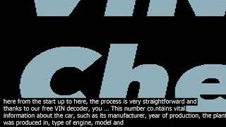 Vin number check free autozone how to use the vin decoder to do a vin number check enter [upl. by Westbrook]