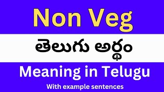 Non Veg meaning in telugu with examples  Non Veg తెలుగు లో అర్థం Meaning in Telugu [upl. by Ahsek]