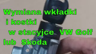 Wymiana wkładki i kostki w stacyjce samochodów VW lub Skoda [upl. by Medwin573]