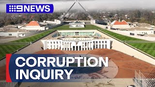 Parliament house raided over corruption inquiry  9 News Australia [upl. by Ivets439]