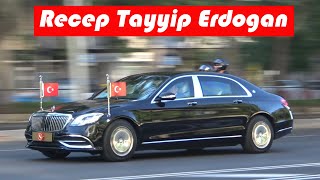 Recep Tayyip Erdoğan its impressive convoy and planes at the NATO summit [upl. by Erdnaet]