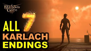 All 7 Karlach Endings in Baldurs Gate 3 BG3 [upl. by Yemorej171]