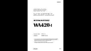 Komatsu WA4201 H20001 amp Up  JEBM000200 Service manual [upl. by Hannad]