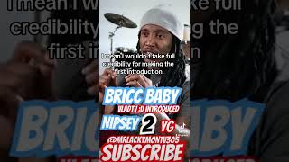 VladtvBricc Baby I introduced Nipsey 2 Thugga shortsfeed podcastclips hiphopculture shorts [upl. by Riggs]