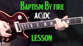 how to play quotBaptism By Firequot by ACDC on guitar  rhythm guitar lesson [upl. by Erreipnaej]