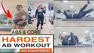 HARDEST ABS WORKOUT🔥NO EQUIPMENT gymmotivation absworkout [upl. by Ikir]