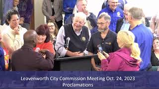 Leavenworth City Commission meeting Oct 24 2023 [upl. by Alue579]