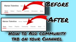 How to add the Community Tab on your channel  Enable Community Tab [upl. by Ikram]