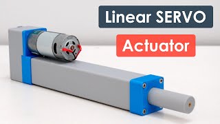 3D Printed Linear Servo Actuator with Position Feedback [upl. by Bary]