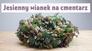 Jesienny wianek na cmentarz Jak zrobić wianek na słomianym podkładzie Hubert Lamański [upl. by Swirsky852]