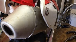 CRF250R full exhaust header on a CRF250X cheap upgrade [upl. by Iaka]