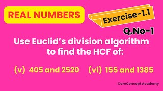 How to find HCF by Euclids division algorithm  Euclids division algorithm [upl. by Riley]