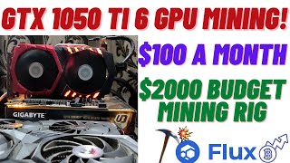 6 GPU GTX 1050 Ti Mining Rig in 2022 Return on Investment and Profits on Flux [upl. by Oxley]