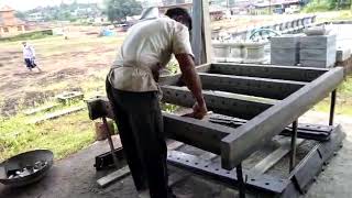 Production of Front Door Concrete new House RCC Window Frame in Double Patam Fixing Door amp Window [upl. by Faxun]