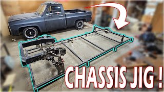 Building a Chassis Jig With Corvette Parts  Pro Touring C10 Chassis Build Part 2 [upl. by Tessler]