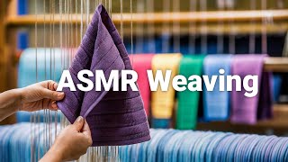 Hand Weaving a Luxurious Purple Twill Towel [upl. by Kuehnel708]