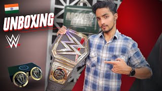 UNBOXING WWE Championship Belt amp Roman Reigns Side Plates  Whats in the Bank Ep03  India [upl. by Lancey881]