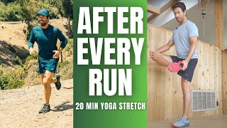 20 Min Yoga for Runners  Post Run Stretch [upl. by Einaoj]