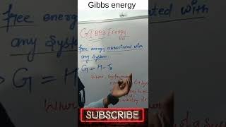 Gibbs energy explanationchemical equilibrium chemistry class 11 shorts [upl. by Aicirtel]