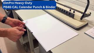 Elmpro PB46 CAL A2 A3 A4 A5 Wire Calendar Binding Machine Video [upl. by Boote546]