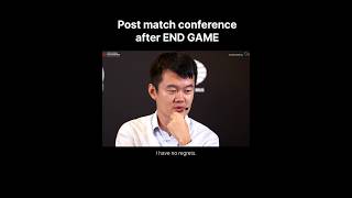 Match conference after the last game Ding Liren chilling ❤️🥲gukesh dingliren chess trending [upl. by Uzial586]