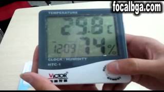 HTC 1 LCD Digital Temperature Humidity Meter [upl. by Mascia]