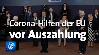 EUFinanzminister beraten über Auszahlung von CoronaHilfspaket [upl. by Lyda]