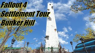 Fallout 4 Settlement Tour Bunker Hill [upl. by Rodrick215]