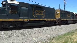 CSX L 110 02 Localturn by Homestead 7224 Ex GP35 Road Slug and GP 40 lead 5 cars [upl. by Kanter]