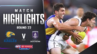 West Coast v Fremantle Highlights  Round 22 2023  AFL [upl. by Astrea]