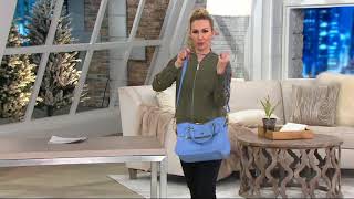 orYANY Pebble Leather Satchel with Braiding Detail  Sarah on QVC [upl. by Wayne]