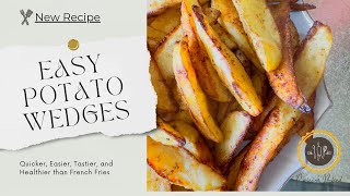 Potato Wedges Recipe by ​Cuisine Blend  Healthy Potato Wedges  Better than French Fries [upl. by Spratt62]