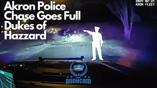 Akron Police Chase Attempts Dukes of Hazzard [upl. by Lledniw374]