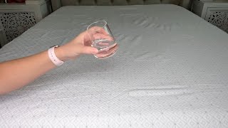 Waterproof mattress cover unboxing and review with water leak test [upl. by Nottage]