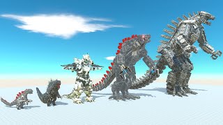 Mecha Godzilla of Evolution VS Animals Dinosaurus Jurassic world dominion KONG LOKI Godzilla Monarch [upl. by Thea]