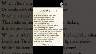 Sonnet 116 oftrending Shakespeare [upl. by Farant]