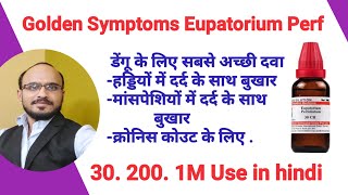 Eupatorium Perfoliatum Q30200 1M use in hindi Best medicine for Dengue  influenza chikungunya [upl. by Lucienne]