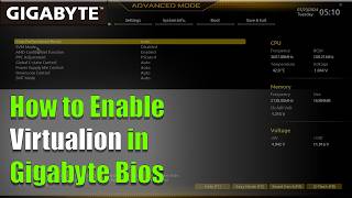 How to Enable Virtualization in Gigabyte Bios [upl. by Ramsey]