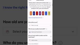 How to buy a rail card in one minute london railcard uk [upl. by Llenrap111]