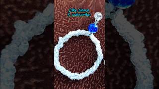 Diy easy beaded earrings 💙💙 viral art shorts trending shortsfeed diy beautiful [upl. by Cahra209]