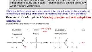 Quick review  carboxylic acids and esters [upl. by Asfah]