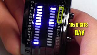 Binary LED Watch  How to Read and Set Time and Date easy instructions [upl. by Rivkah]