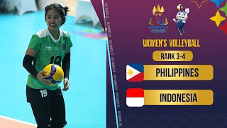 Philippines  Indonesia  Rank 34  Womens Volleyball SEA Games 32 [upl. by Idhem343]