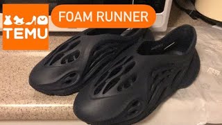 Temu Mineral Blue Yeezy Foam Runner review [upl. by Aneehsyt]