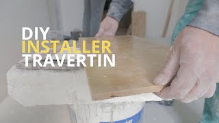 Comment Installer des Carreaux en Travertin sur un Mur en Plaque de Plâtre dans une Salle de Bain [upl. by Alys]